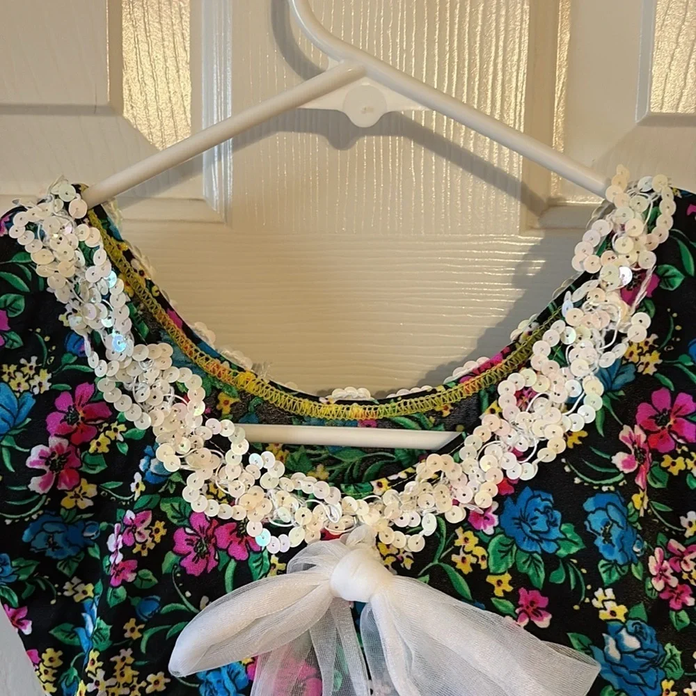 Floral Yellow Ballerina Dress for Kids